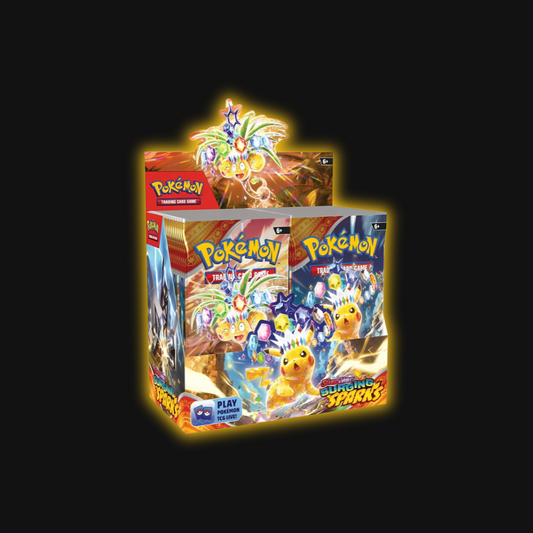 A complete Pokémon Surging Sparks booster box (English). Contains multiple packs for an electrifying opening experience!